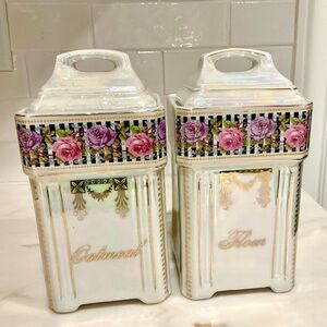 Canisters German lusterware set2